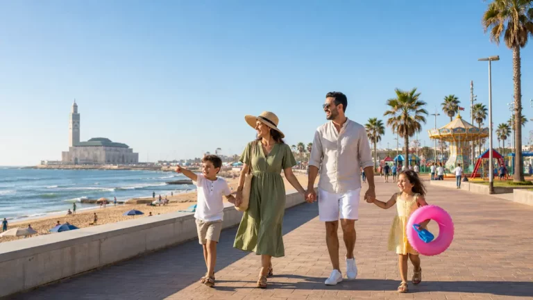 Vacances d&rsquo;été à Casablanca avec des enfants : parcs, plages et sorties 2026